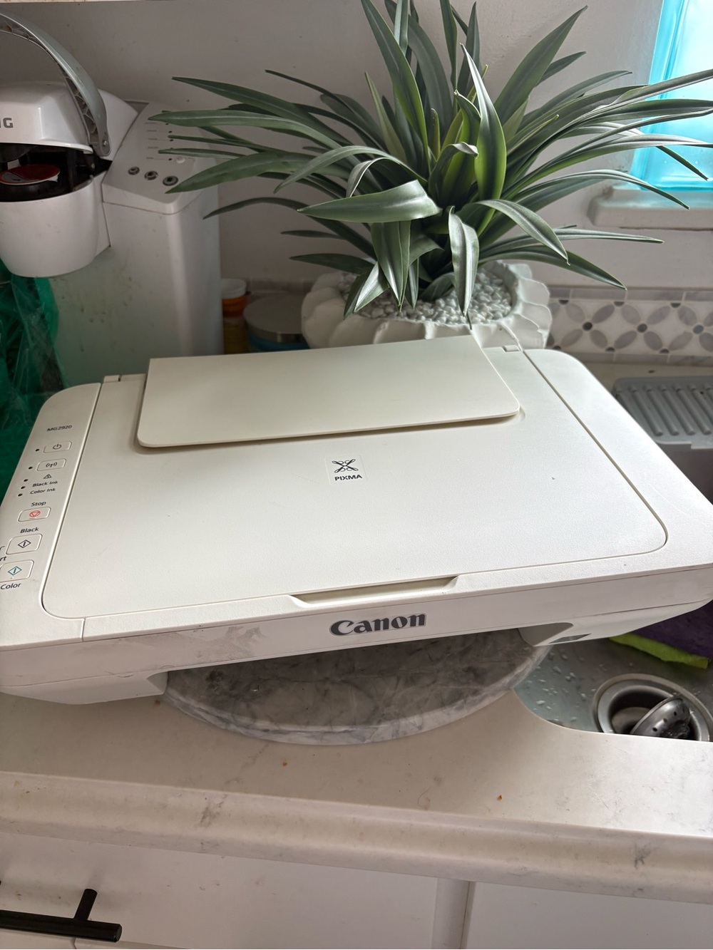Canon White All-in-One Inkjet Printer with Top Feed